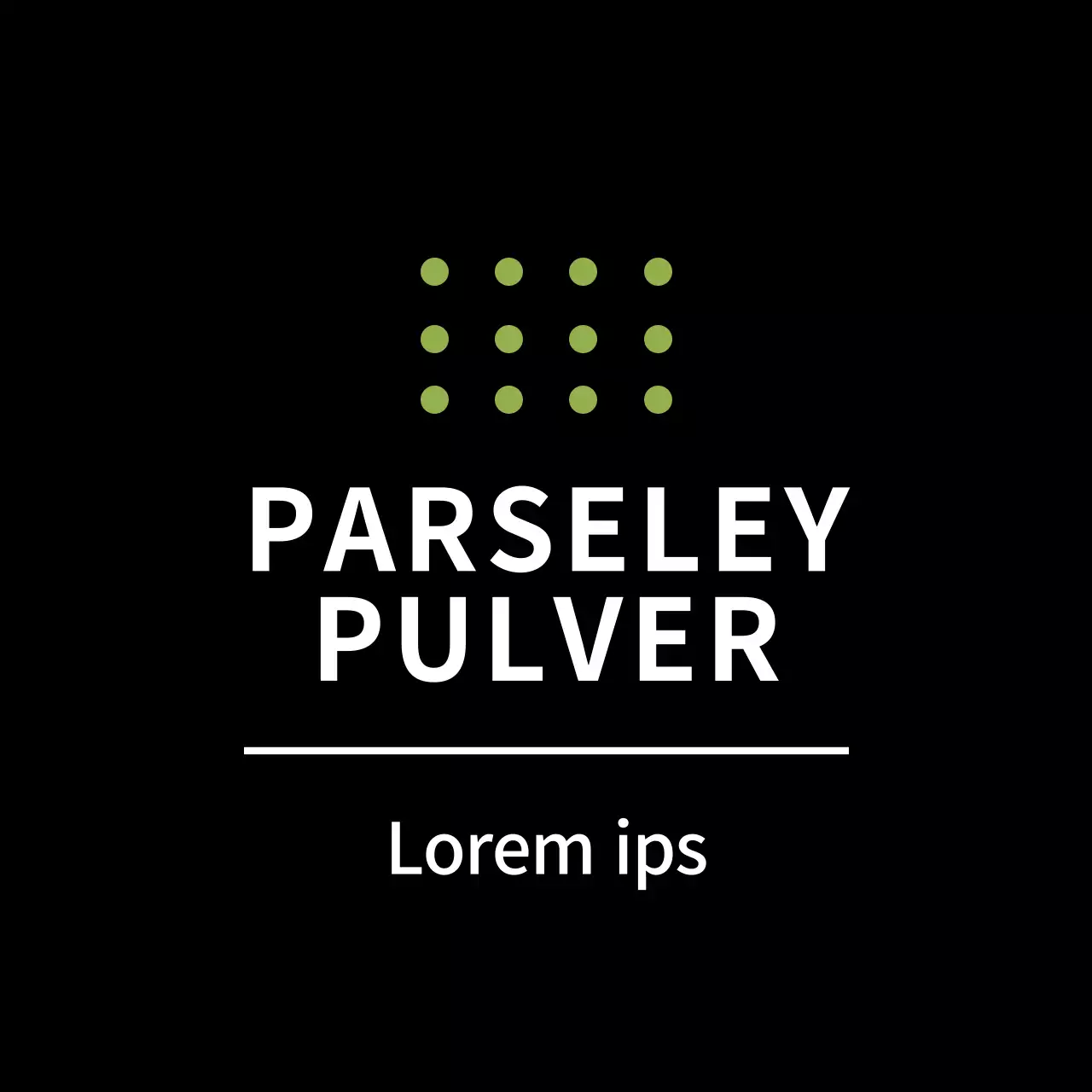 Schwarzes einfaches Gewürzetikett Petersilie Aufkleber