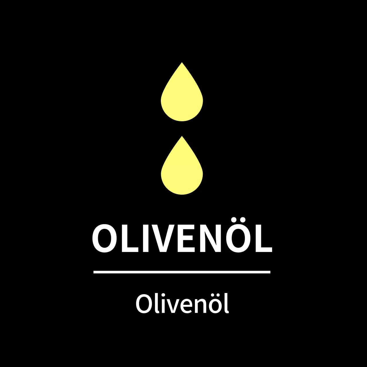 Schwarzer einfacher Olivenölaufkleber für Beilagenetiketten