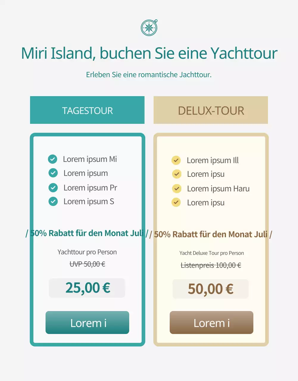 Einfacher hellblauer und grüner Leitfaden für die Buchung des Bootsführerscheins