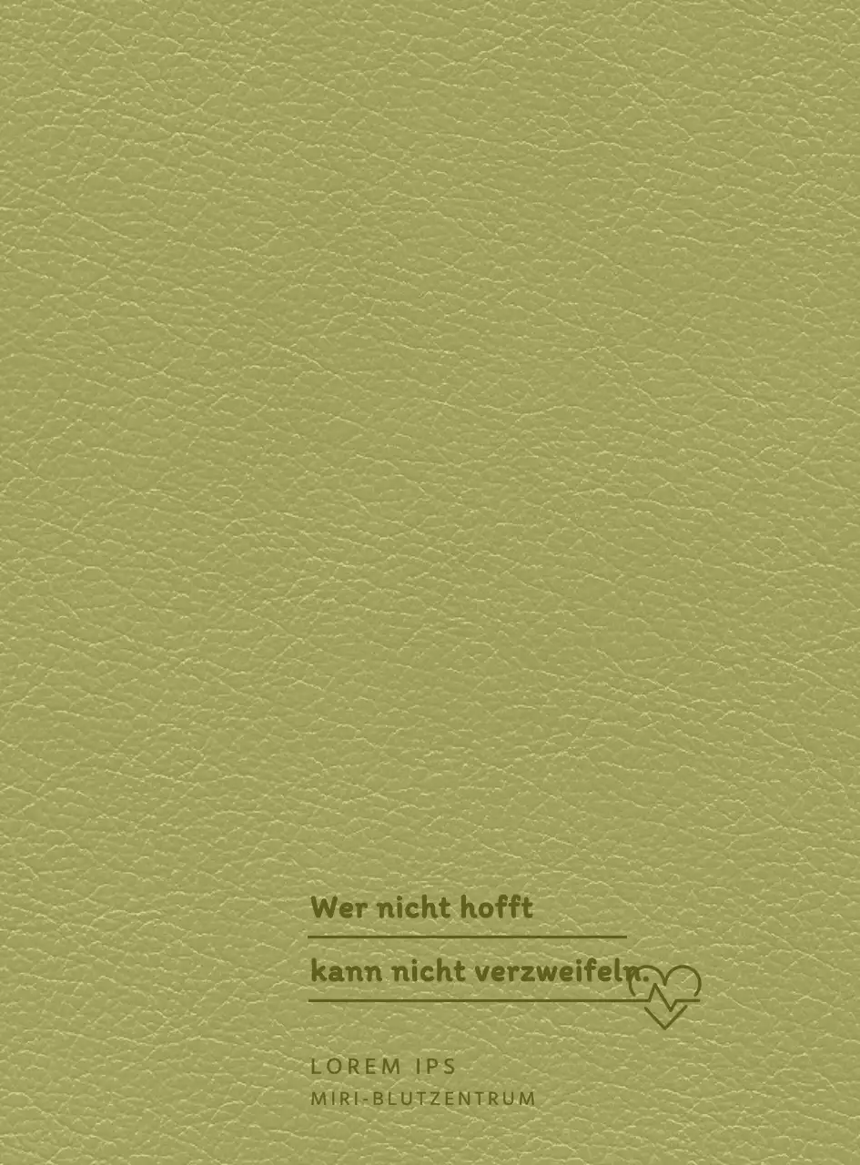Blutspender Tagebuch Abdeckung mit einem Zitat