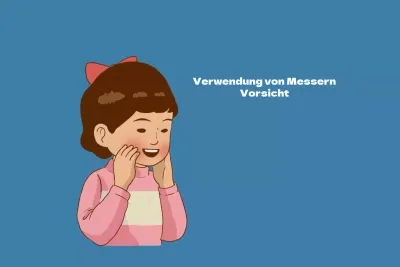 Seien Sie vorsichtig mit Messern