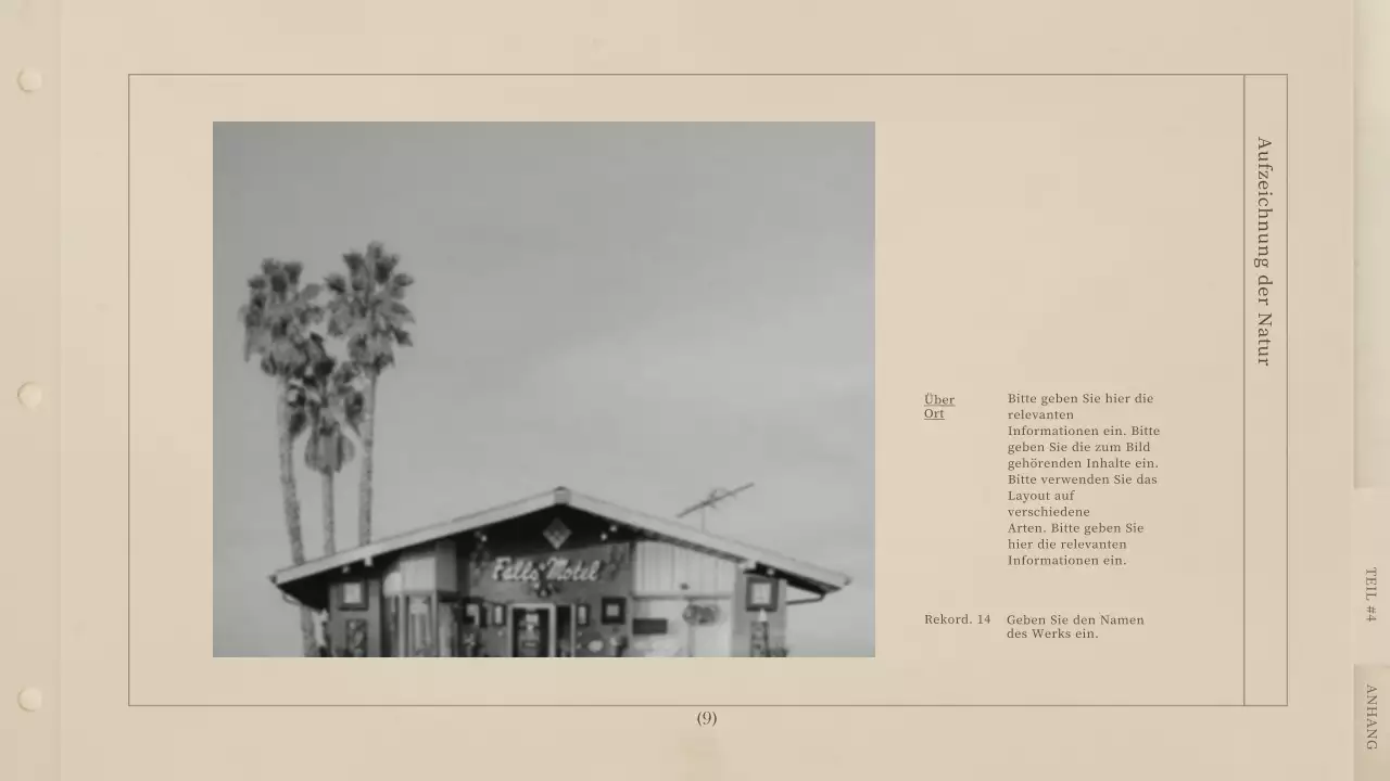 Ein beigefarbenes Retro-Fotobuch im Vintage-Look