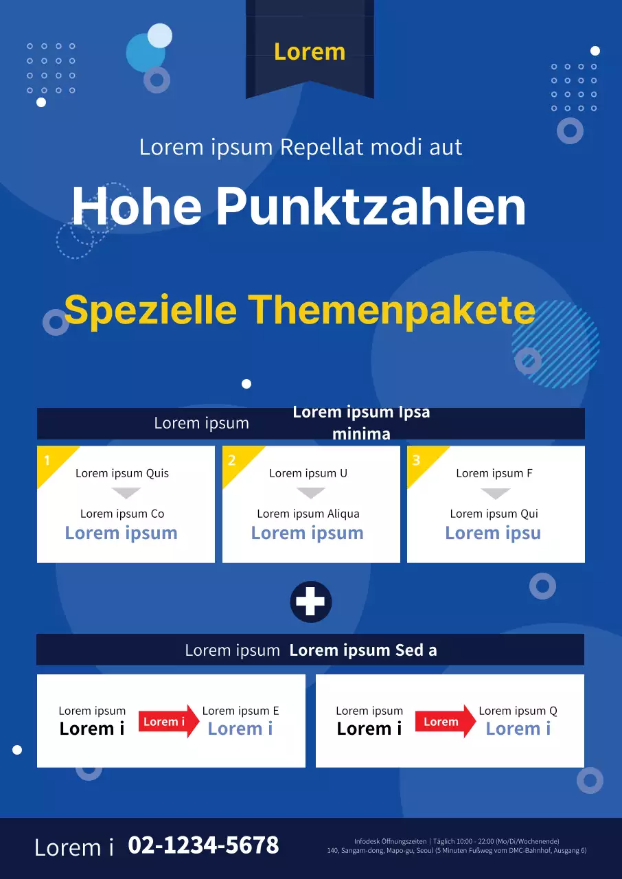 Blauer Schriftzug Hervorgehobene moderne Ausdauer Besondere Veranstaltung Schulwerbung