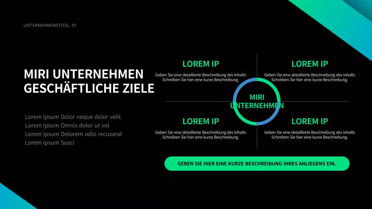 Business in Schwarz und Farbverläufen