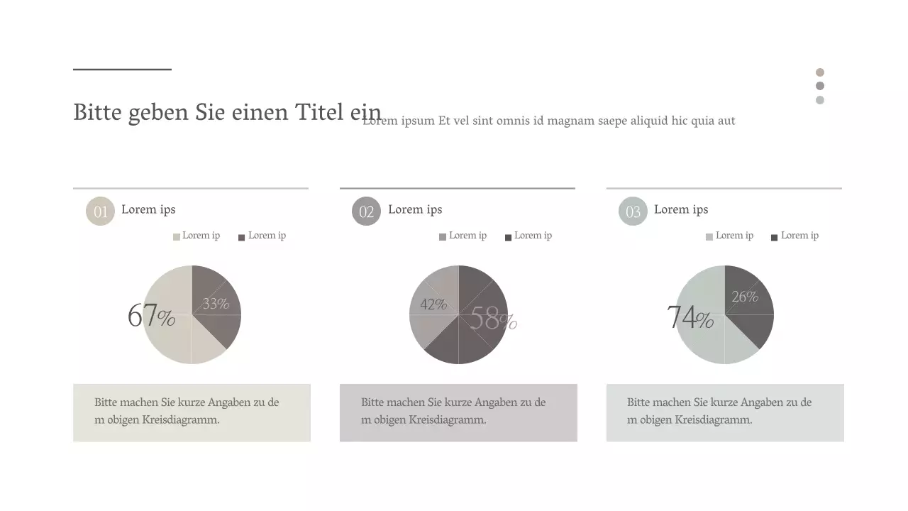 Tortendiagramm-Design mit einfachem emotionalem Konzept