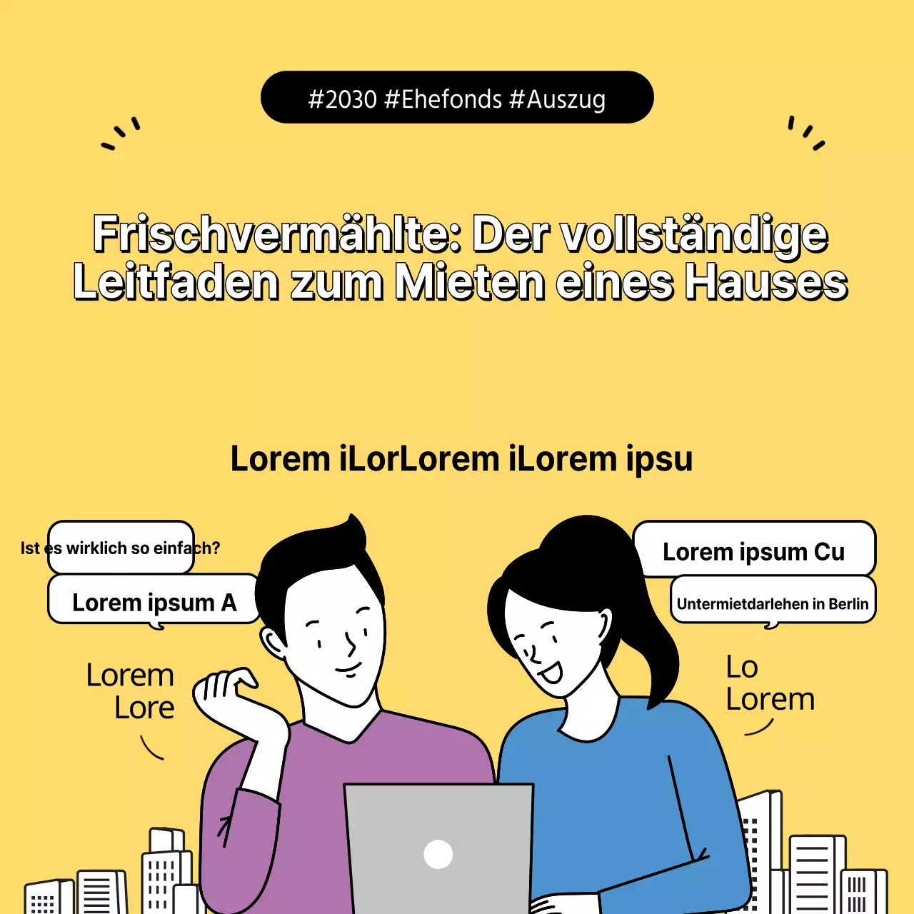 Ein klarer, gelb-weißer Leitfaden zu den Hochzeitsfinanzen für Frischvermählte