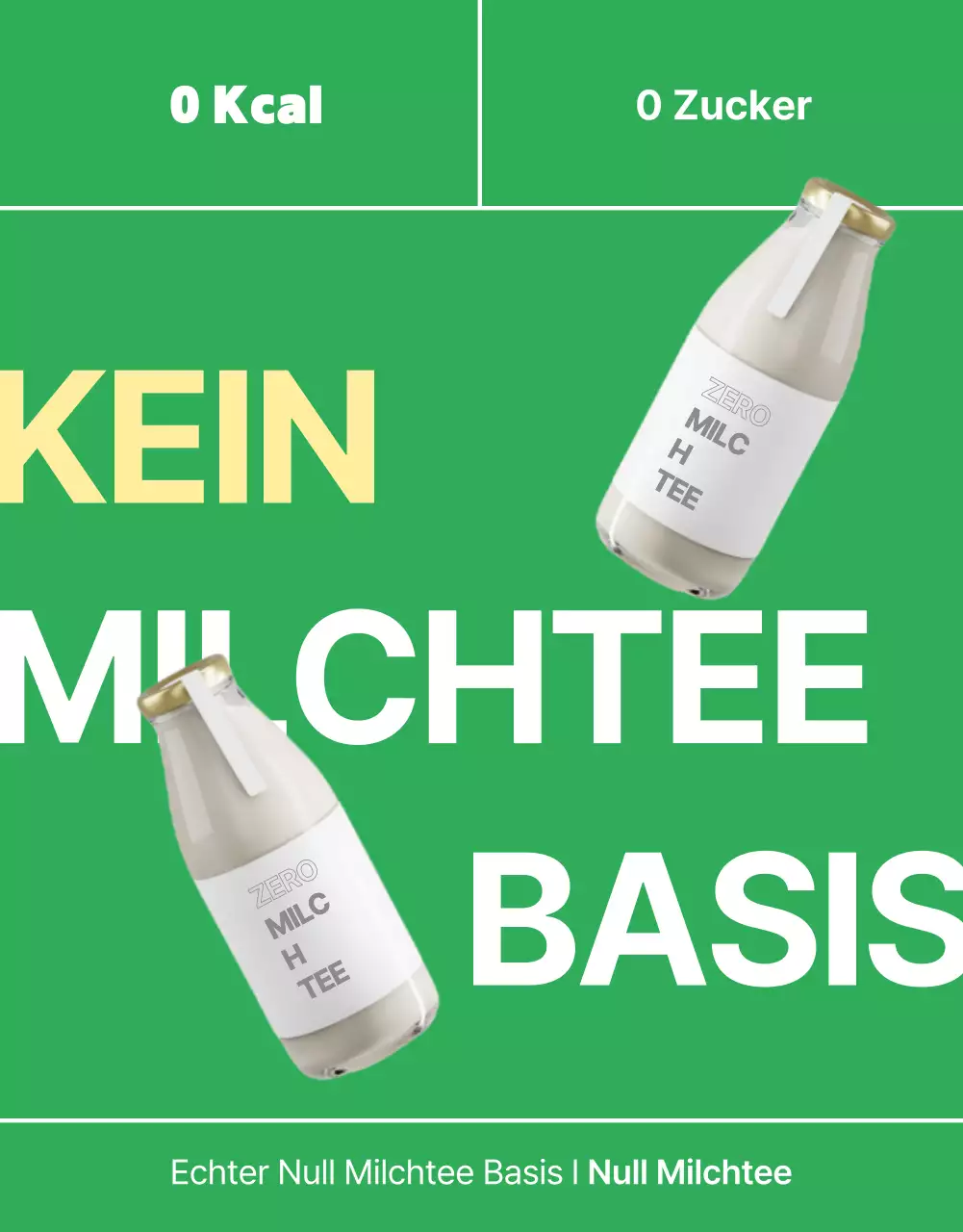 Förderung von grünem, einfachem Null-Milch-Tee