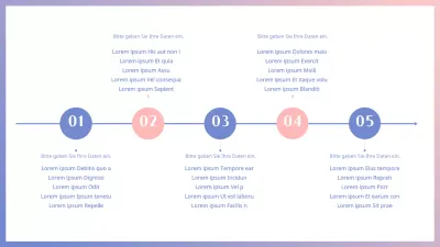 Rosa-violetter Farbverlauf Zeitleiste