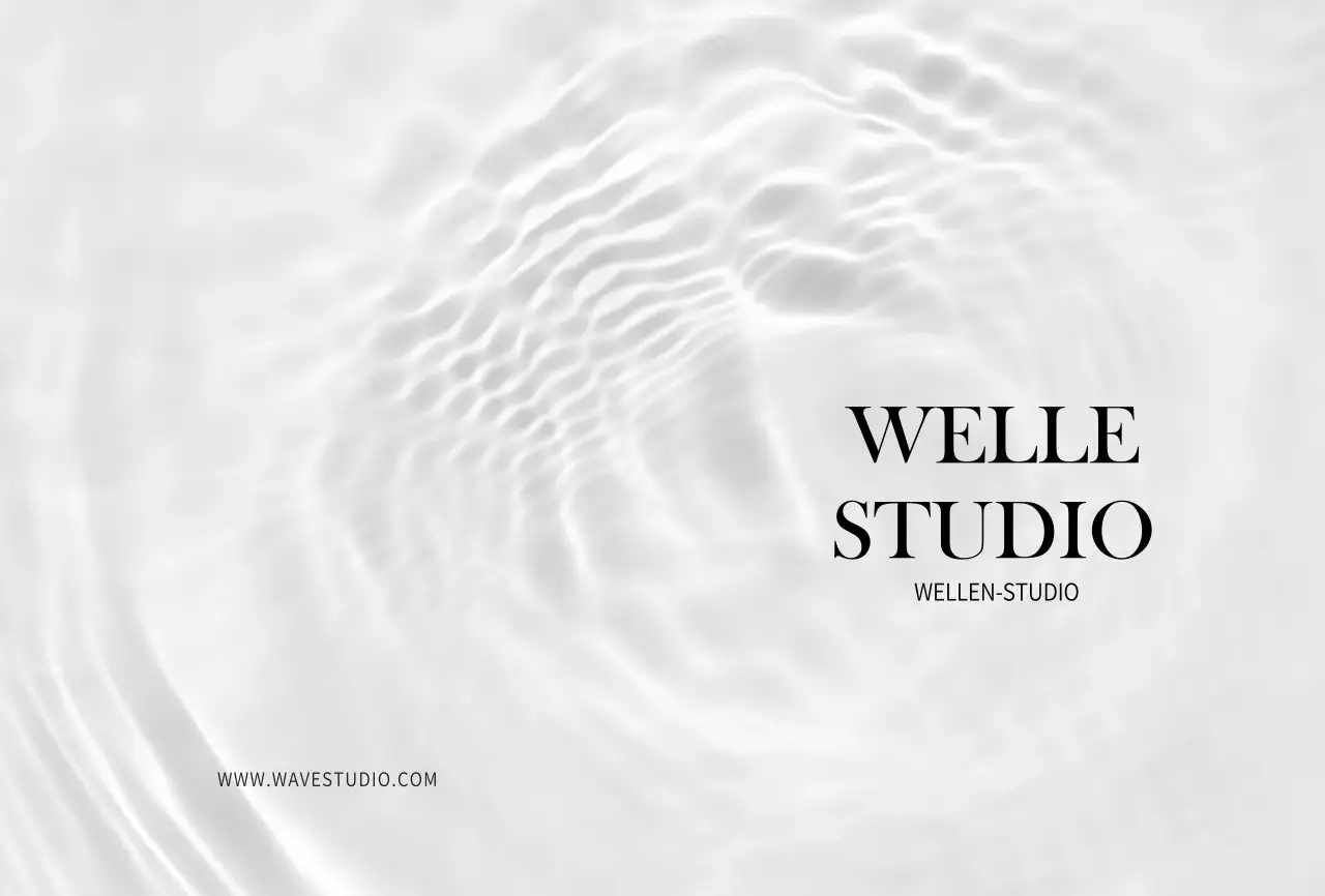 Wave Photography Einfaches Studio Buchungsmappe Karte