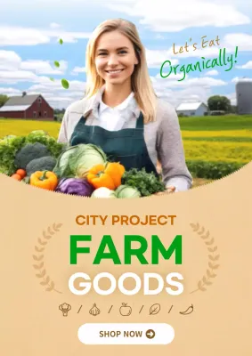 Beige Rustic Farm Promotion Poster