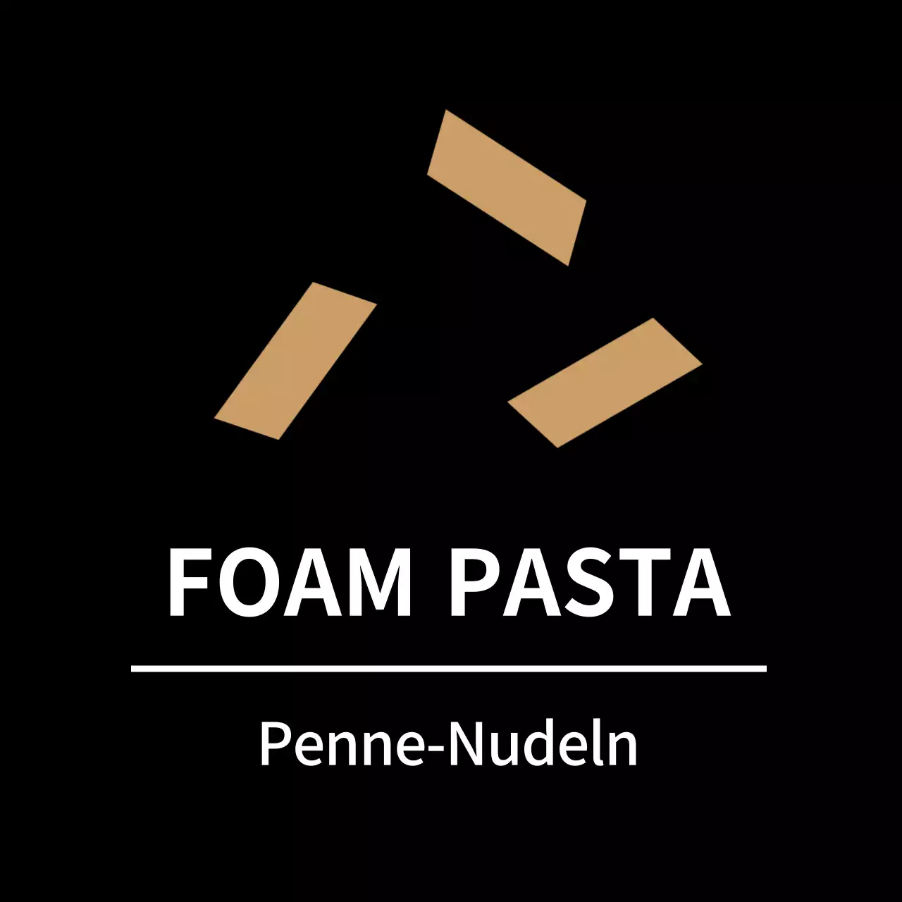 Schwarzer einfacher Penne-Nudelaufkleber für Beilagenetiketten