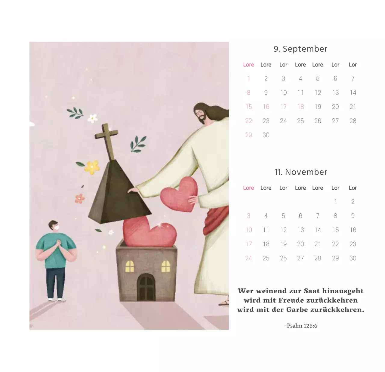  Illustration der Kirche Tischkalender der Kirche
