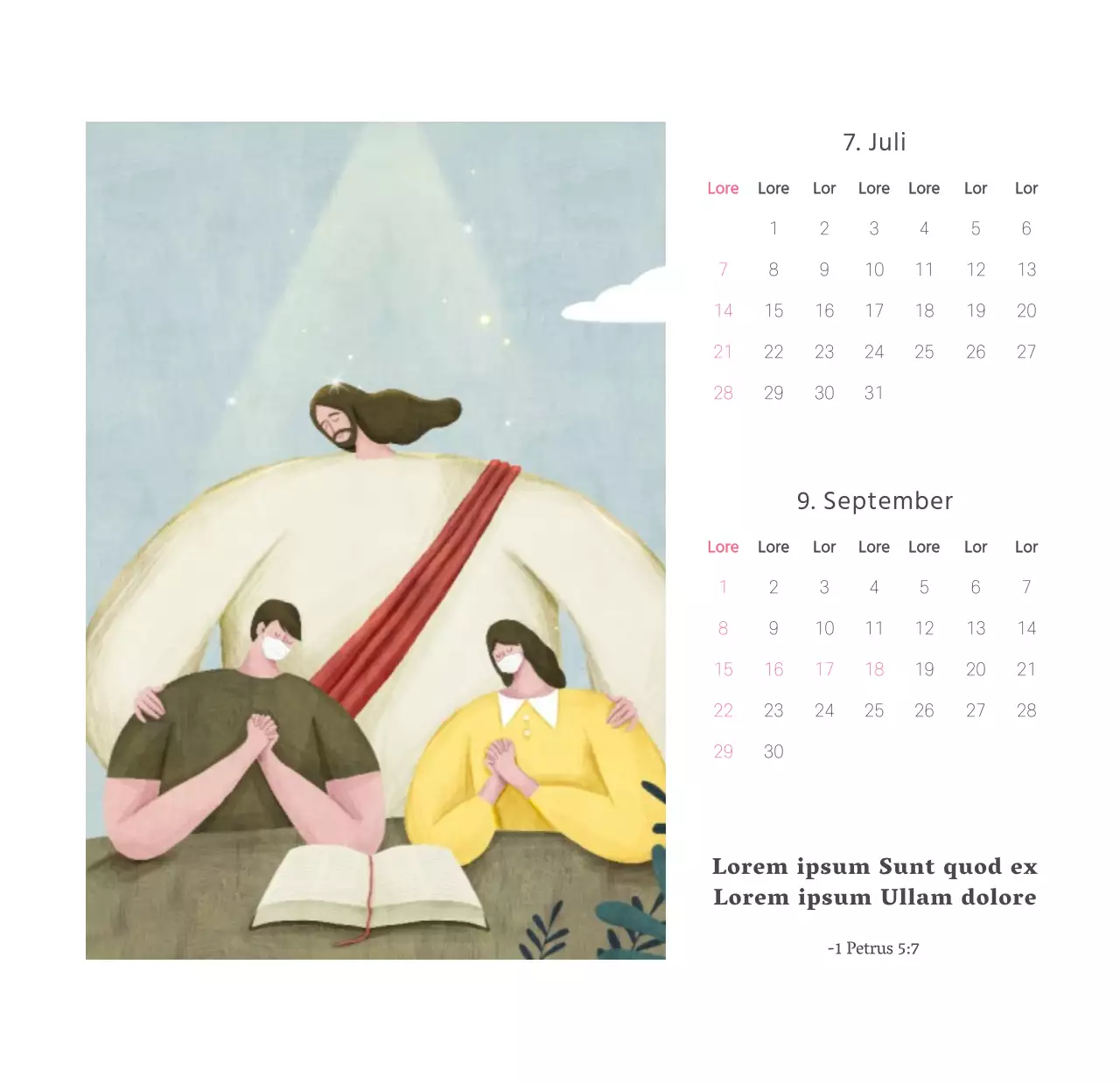  Illustration der Kirche Tischkalender der Kirche