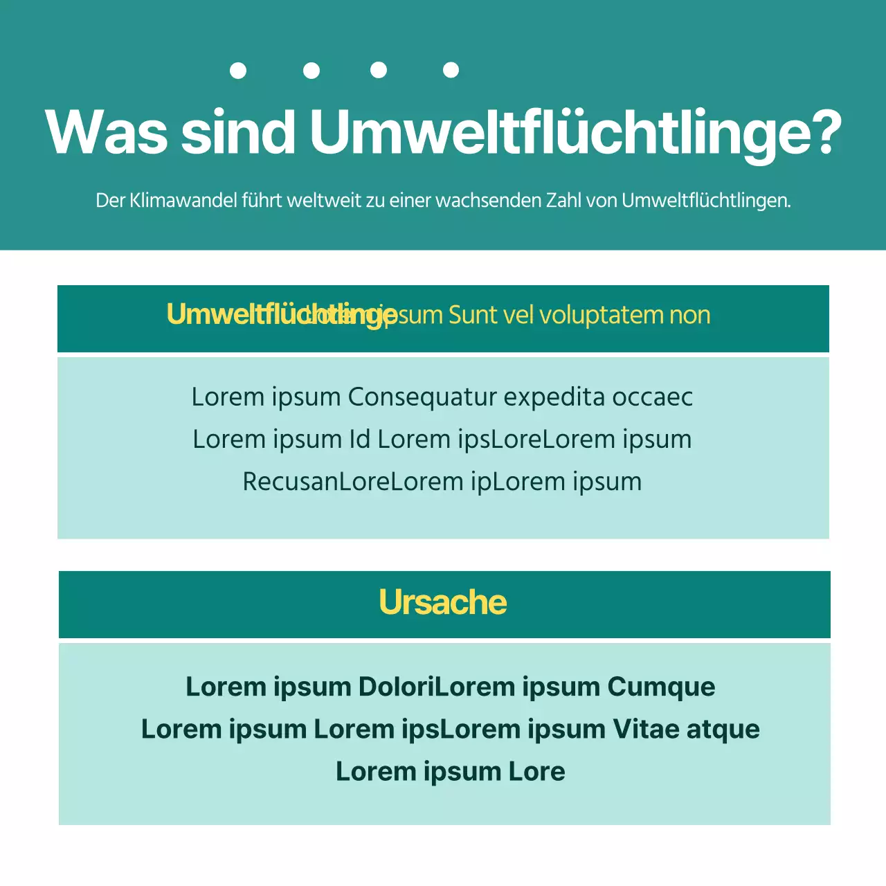 Grüne, beschreibende Umweltflüchtlinge