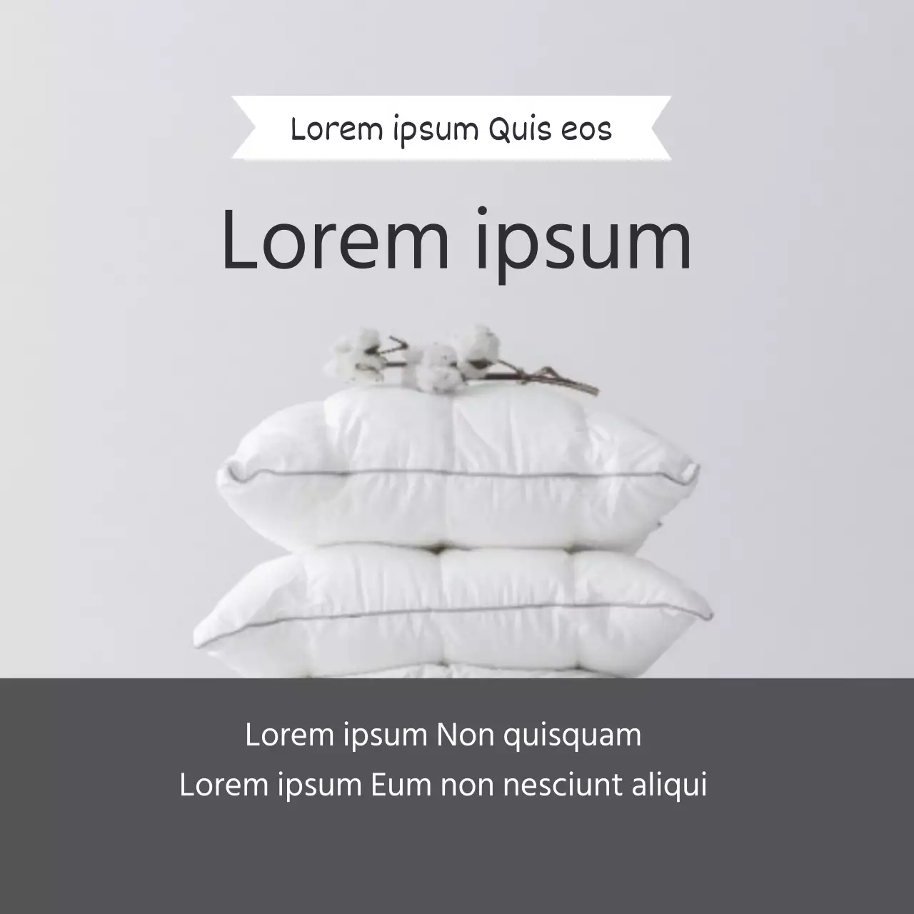 Graue, fotoakzentuierte, einfache Bettdecken-Checkliste