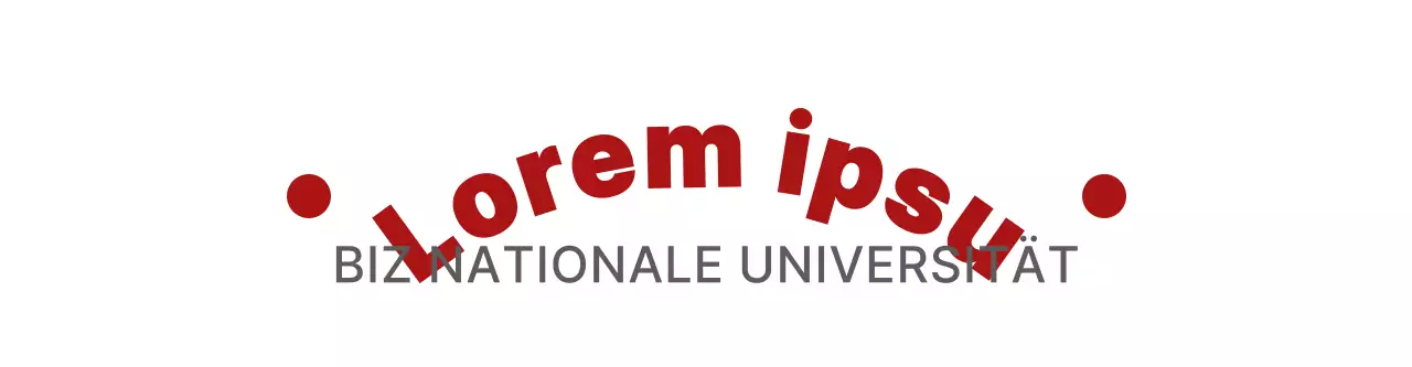 Einfaches, klares Textlogo in Rot und Grau für Hochschulwerbung