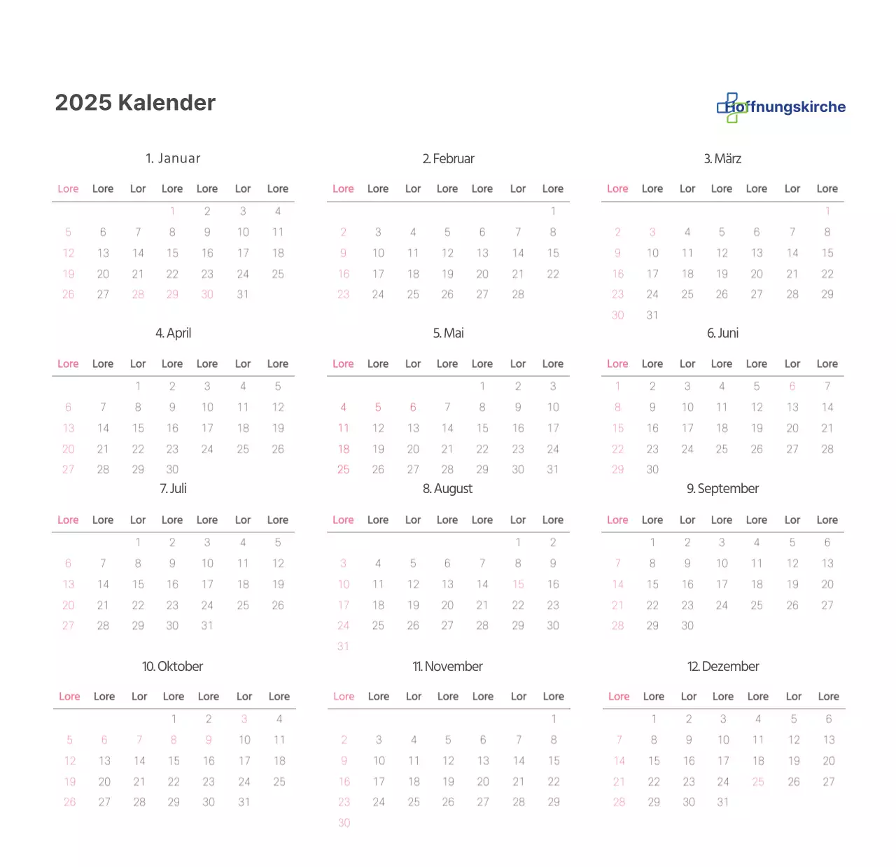  Illustration der Kirche Tischkalender der Kirche