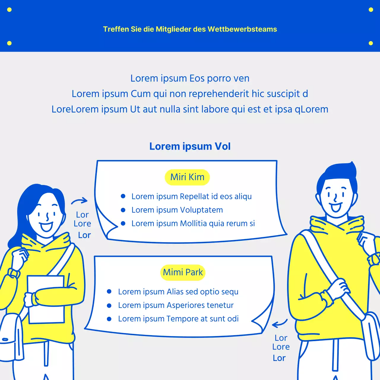 Blue and Lemon Illustration Outreach Competition Team Recruitment CardNews