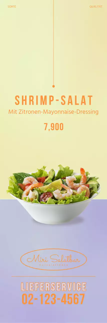 Lila Einfaches Salatbanner