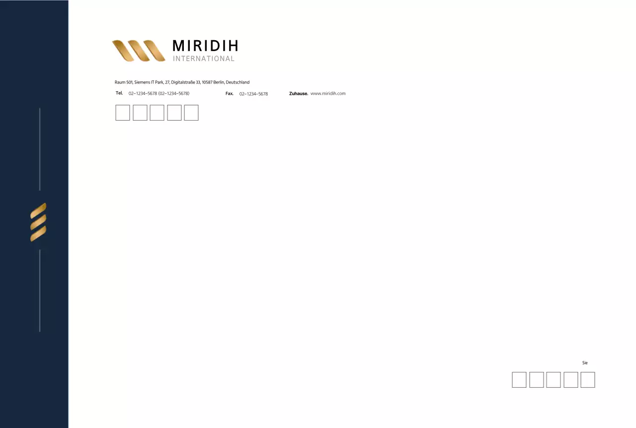 Navy Modern Corporate Jacket Großer Umschlag