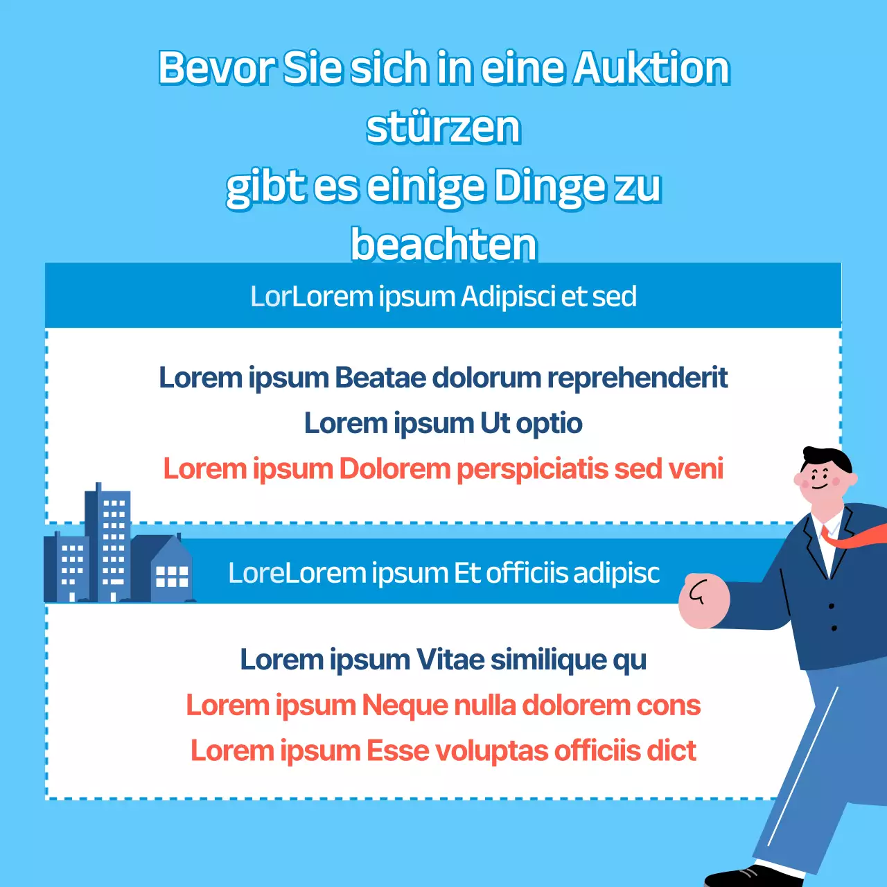 Tipps für das Bieten auf eine hellblaue Wohnung