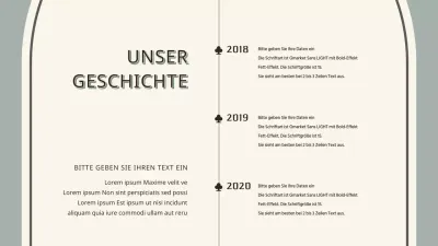 TIMELINE Geschichte Infografik in Elfenbein und Grau Konzepte