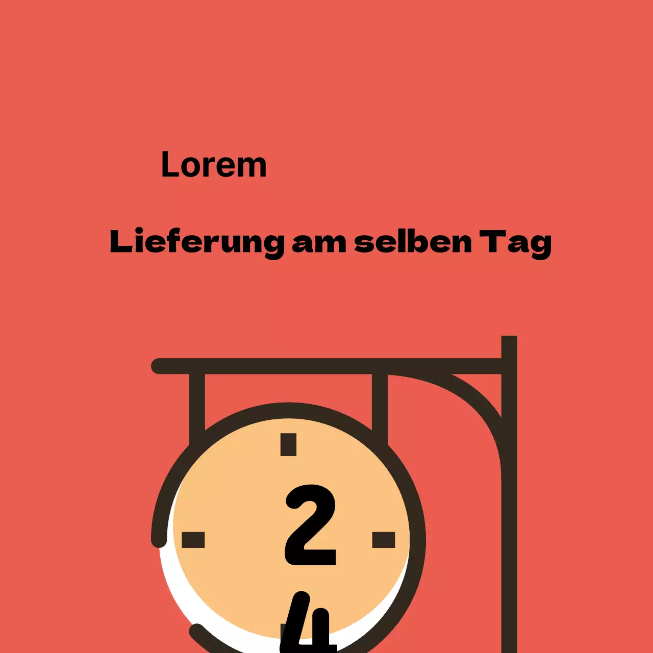 Aufkleber für die Lieferung am selben Tag