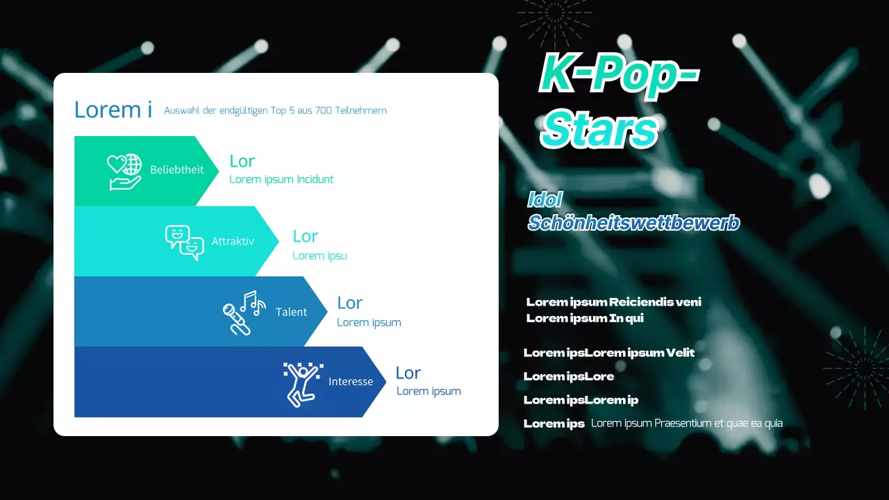 Tagesordnung des Auswahlverfahrens Grün und Blau
