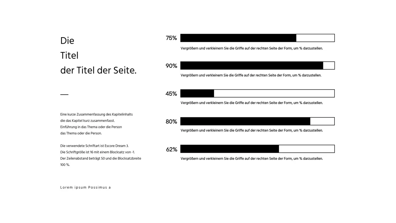 Einfache Infografik mit schwarzem und weißem Balkendiagramm