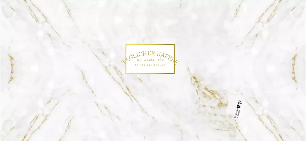 Für ein gehobenes Konzept-Café in Gold und Weiß