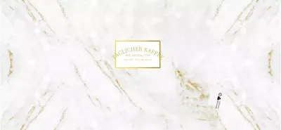 Für ein gehobenes Konzept-Café in Gold und Weiß