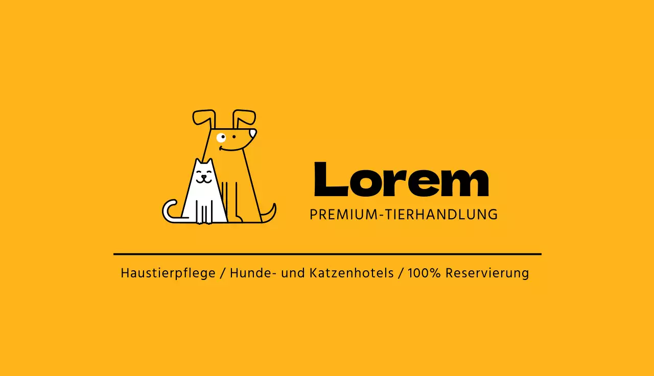 Gelbe Illustration niedliches Tier Zoohandlung