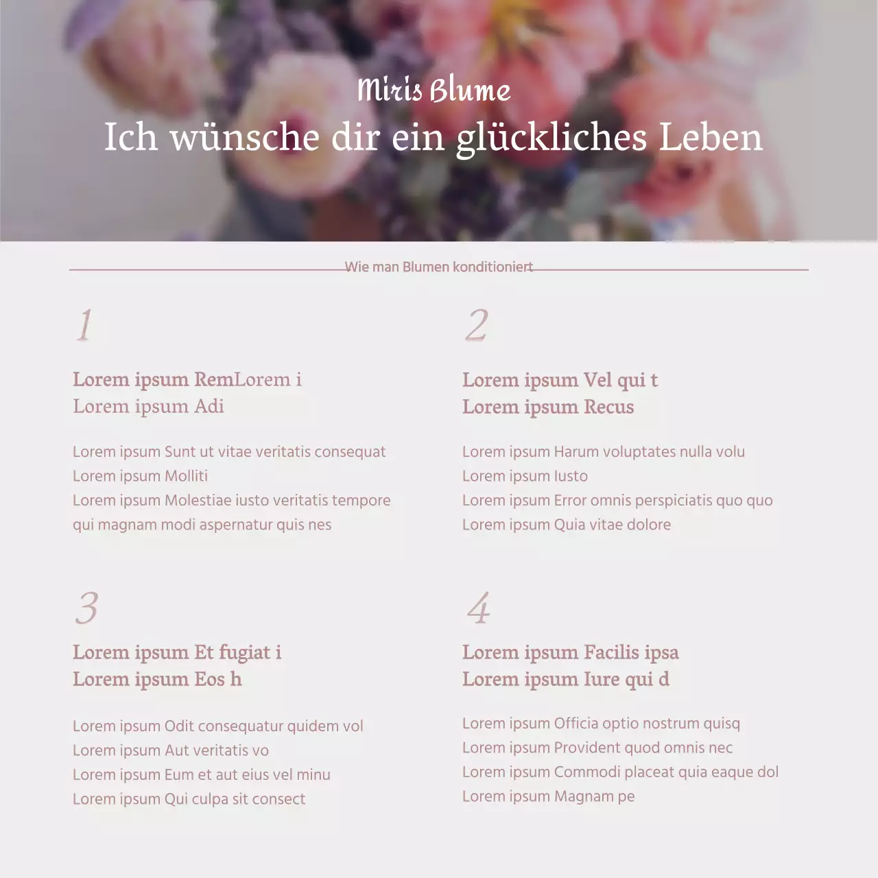 Foto Split Layout Florist in Vintage Pink