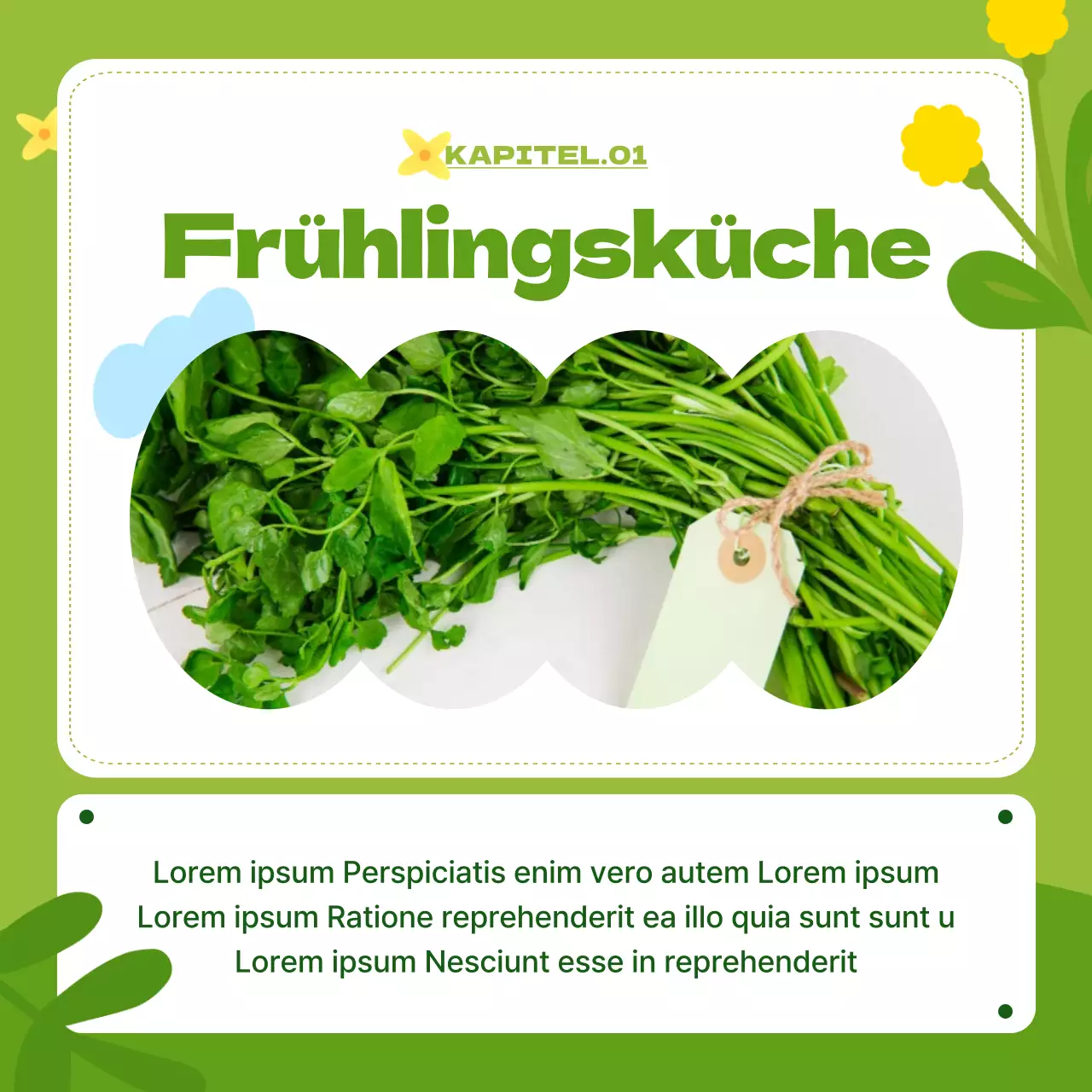 Leuchtende Frühlingsblumen in Chartreuse und Rosa