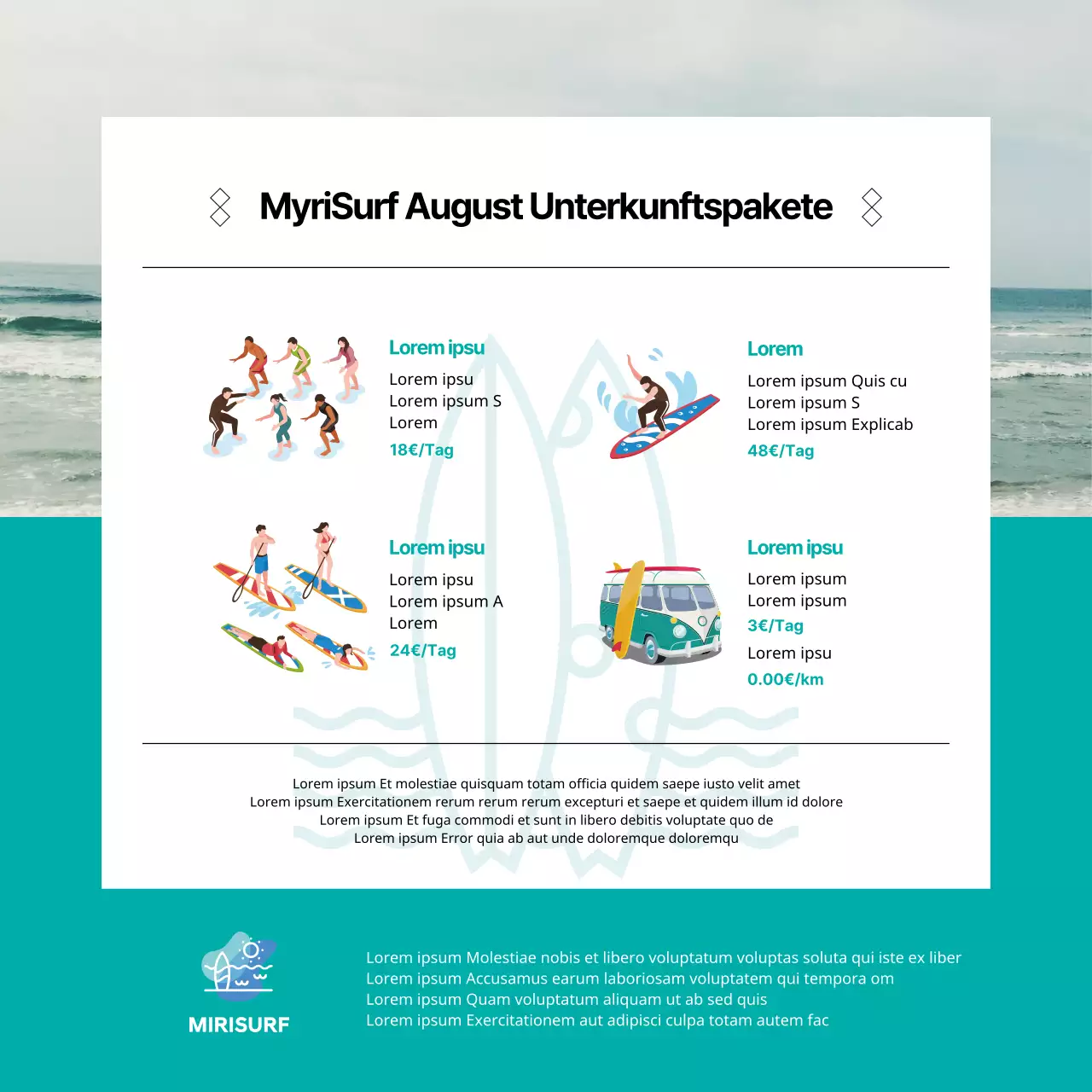 Surfing Lessons CardNews