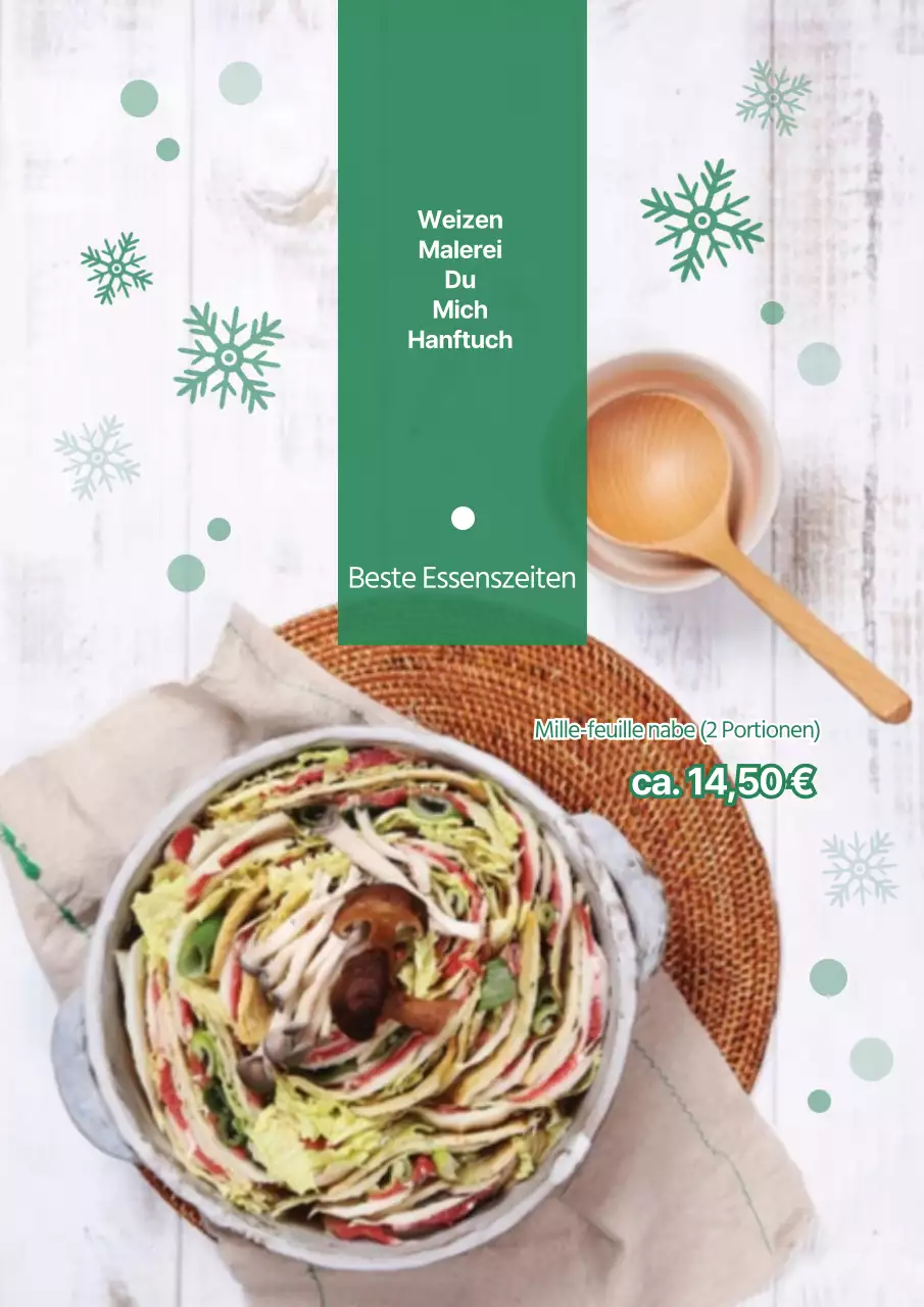Millefeuille Nabe Menüanzeige