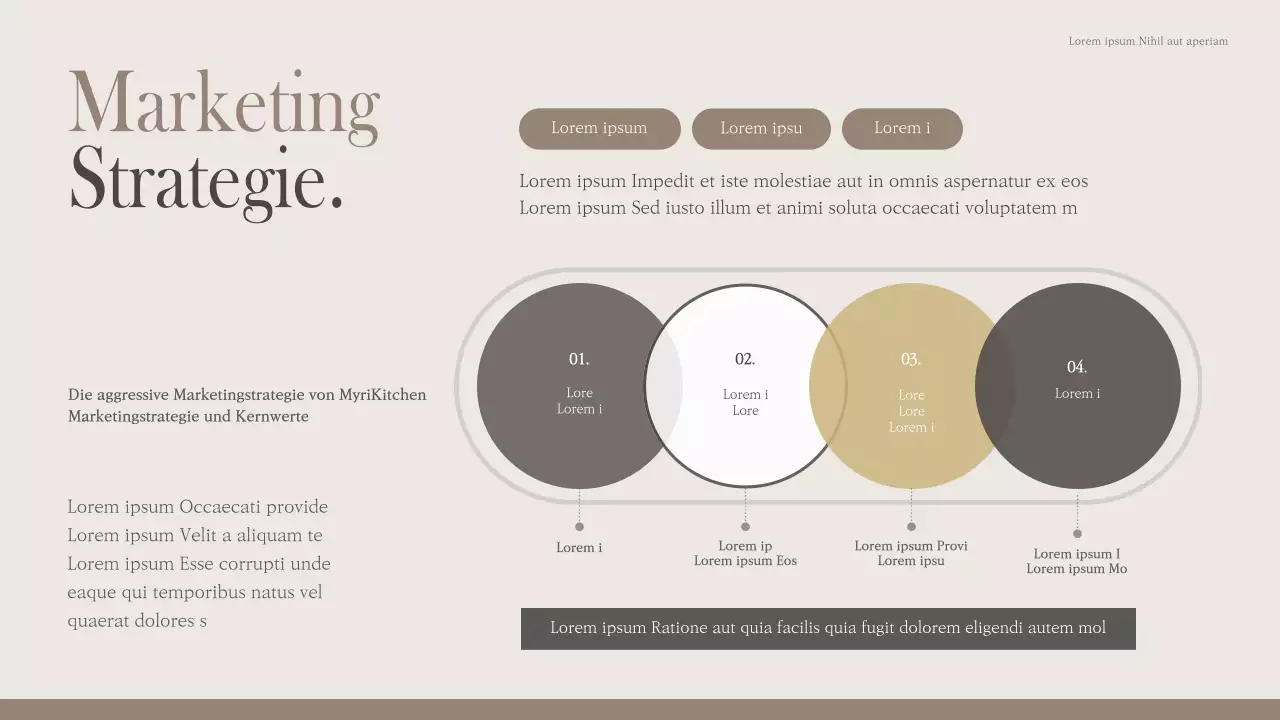 Moderne Gemeinschaftsküche in Beige und Braun (Präsentation)