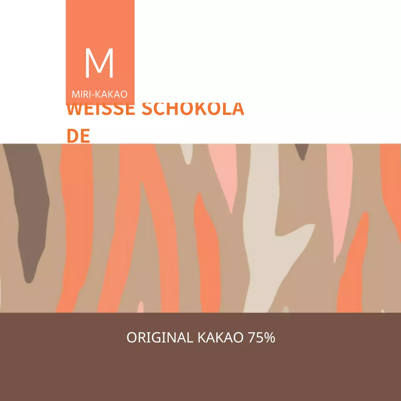 Orange-Braun-Baum-Muster Heiße Schokolade Tee-Etikett