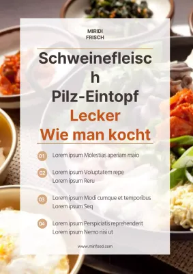 Einfaches, fotogenes, leicht zu befolgendes Ramen-Rezeptposter