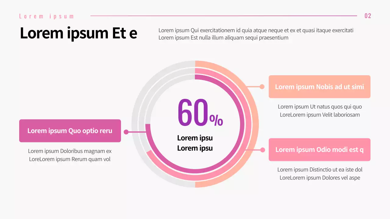 Präsentation verschiedener Layouts mit rosa Verlaufsgrafiken