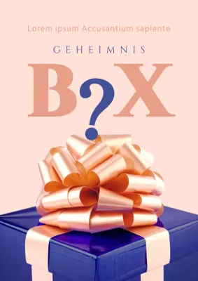 Werbung für ein einfaches, zufälliges Boxen-Event mit rosa und blauen Boxen