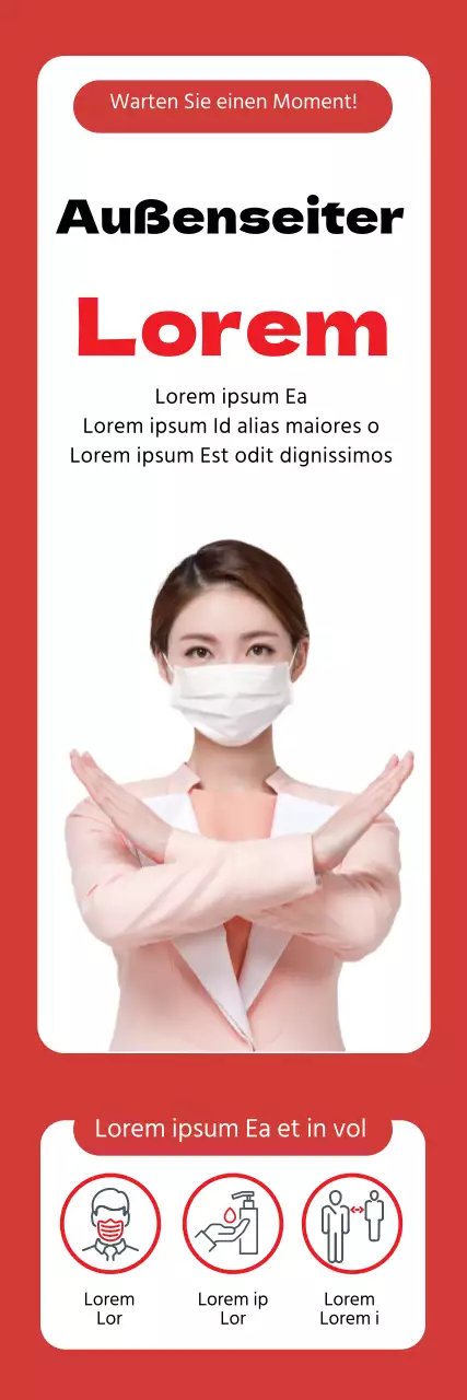 Rotes intensives Foto, das den eingeschränkten Zugang für Außenstehende ankündigt