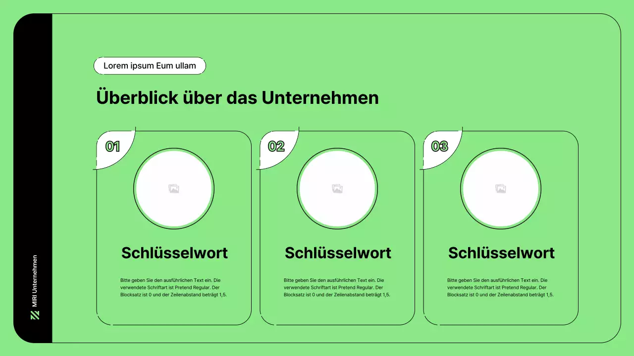 Business-Illustration mit einfachen Linien in Grün