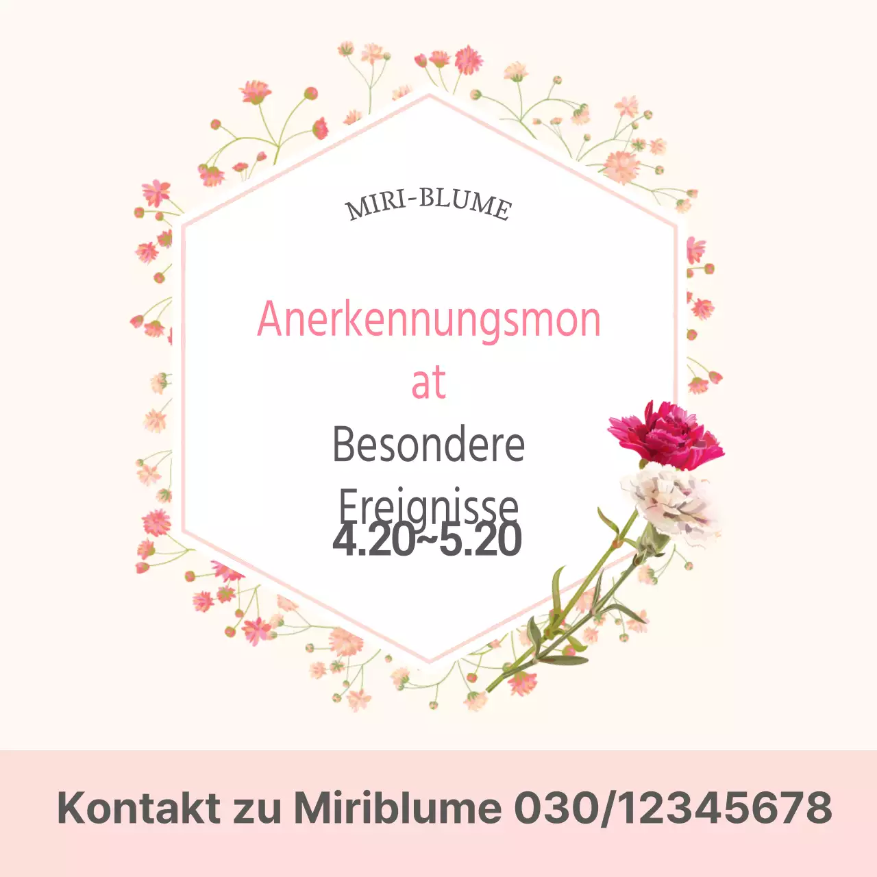 Elfenbeinfarbenes Veranstaltungsbanner