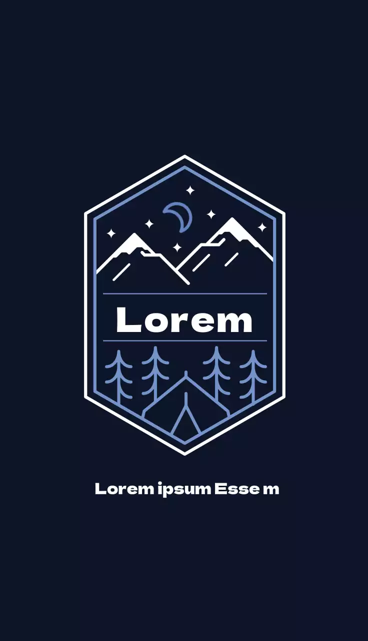 Blaue Illustration einfacher Campingplatz