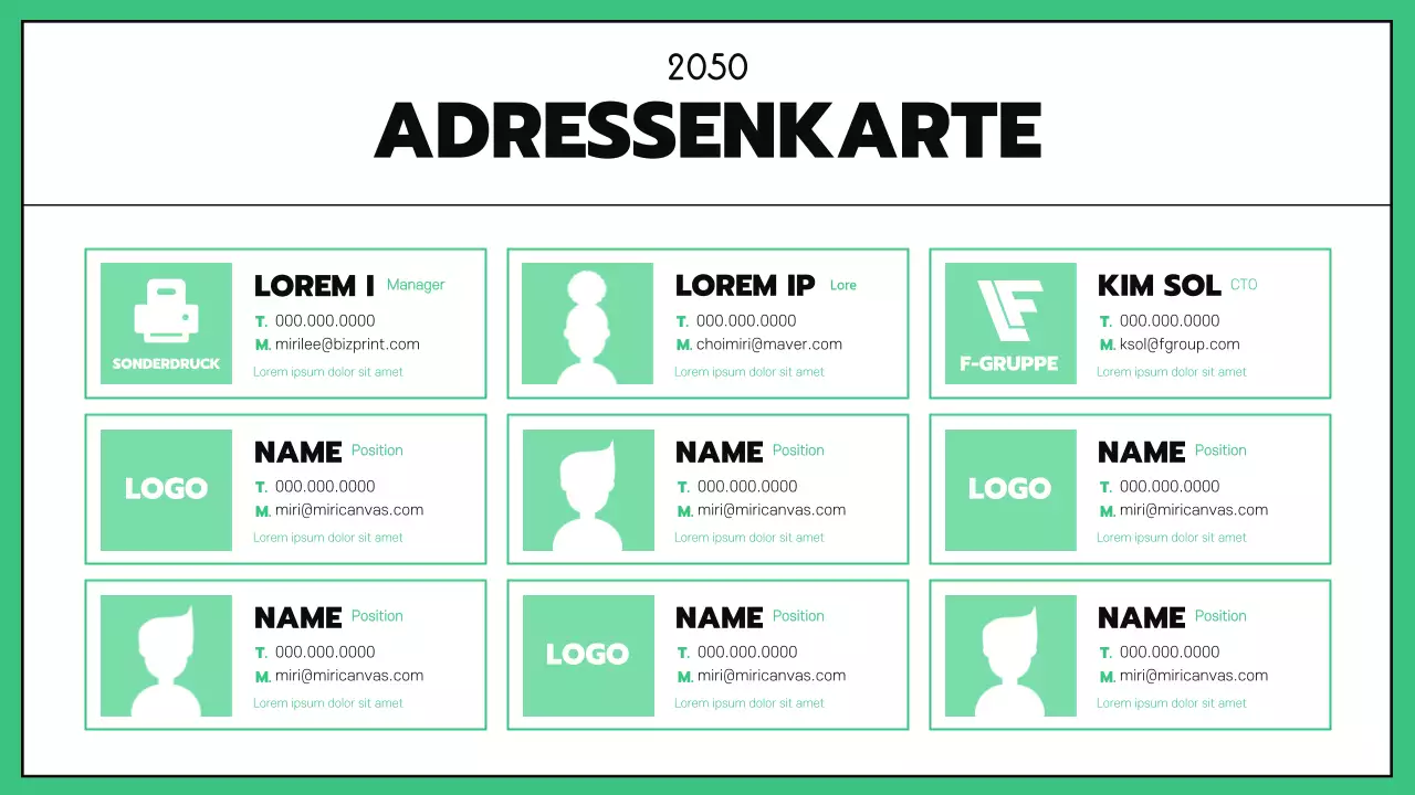 Business GoodNotes mit mintfarbenen schwarzen Linien