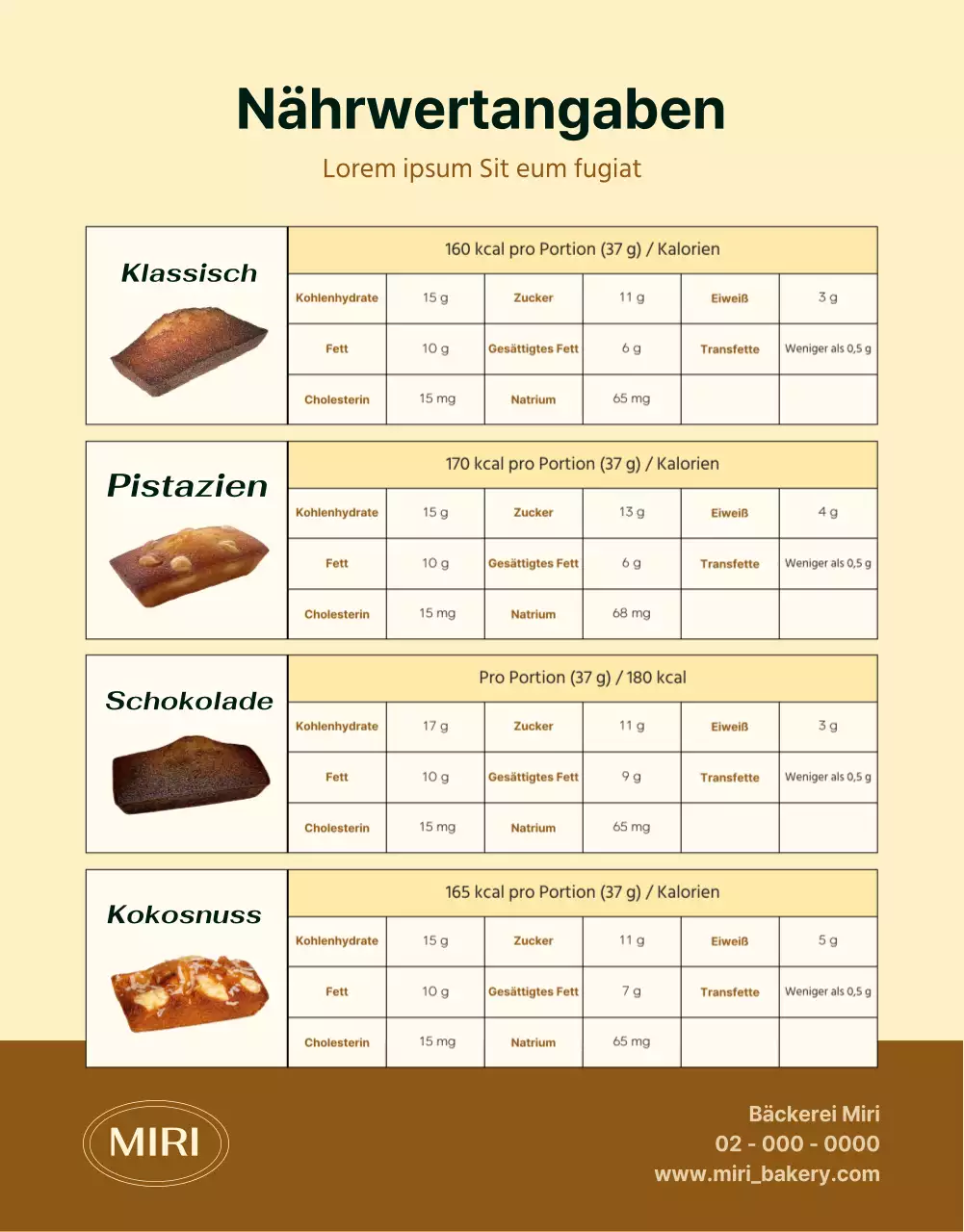 Präsentieren Sie die Informationen zu den Desserts in einem trendigen, elfenbeinfarbenen Café