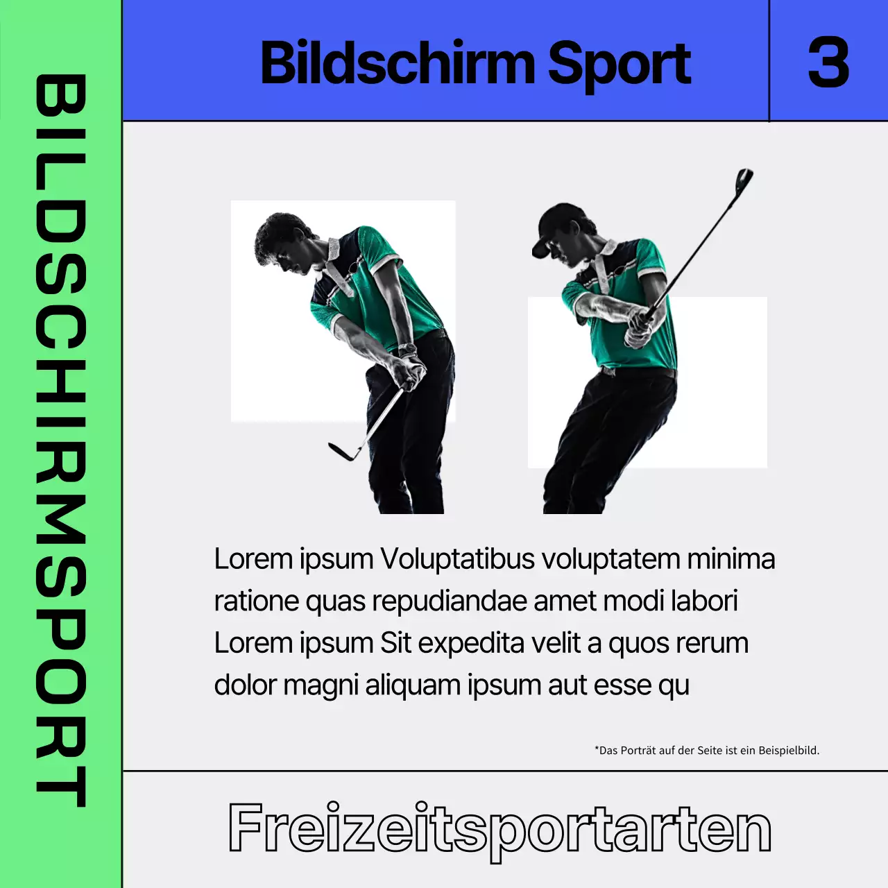 Informationen zum Hallensport im Winter in Blau und Chartreuse