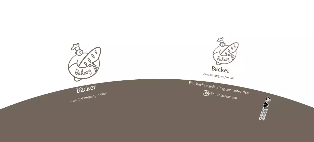 Weiß Braun Illustrierte Bäckerei Cafe