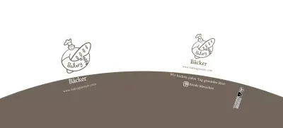 Weiß Braun Illustrierte Bäckerei Cafe